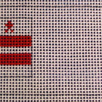 Washington, DC Flag Key Fob Canvas and Hardware on 18 Mesh