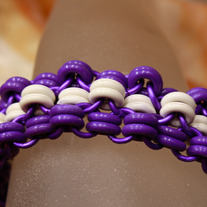 Doubled Pairs Neoprene Chainmaille Bracelet