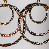 Burnished Gold Triple Hoop Earrings