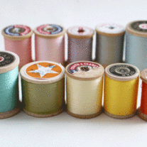 Wooden Thread Spools - Spring Colors