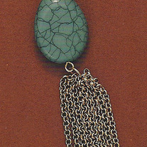 Vintage Turquoise Tassel Necklace