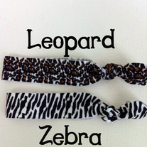 Sisterly Ties- No-Crease Hair Tie ANIMAL PRINT (ONE)