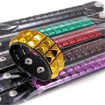 Faux Leather Studded Bracelets in various colors