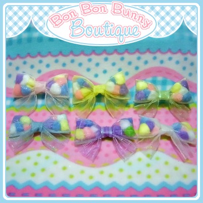 Pom Pom Bow - Glitter