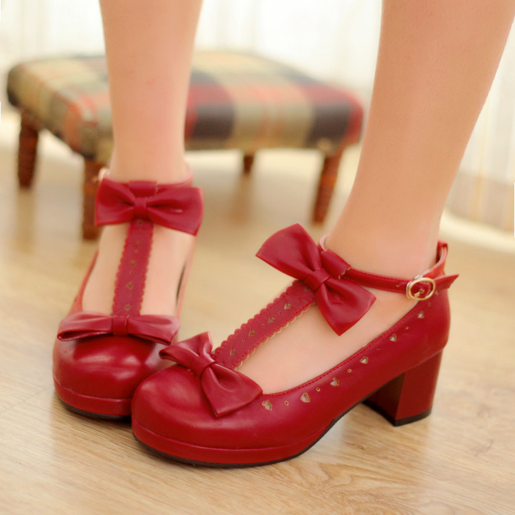 cute bow heels