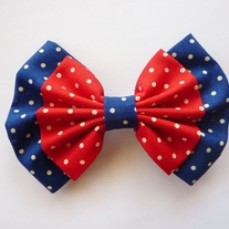 Red X Blue Polka Dots
