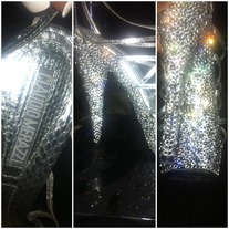 Claudio Merazzi Silver Crystal Sandal Size 40 (US 10)