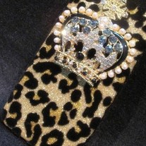 Leopard Bling Crown Case (iPhone 4/4s)