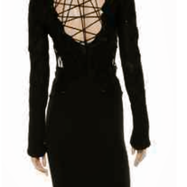 MCQ ALEXANDER MCQUEEN Black Cutout Sweater Dress 4 NWT 