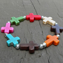 Multi-Color Cross Bracelet