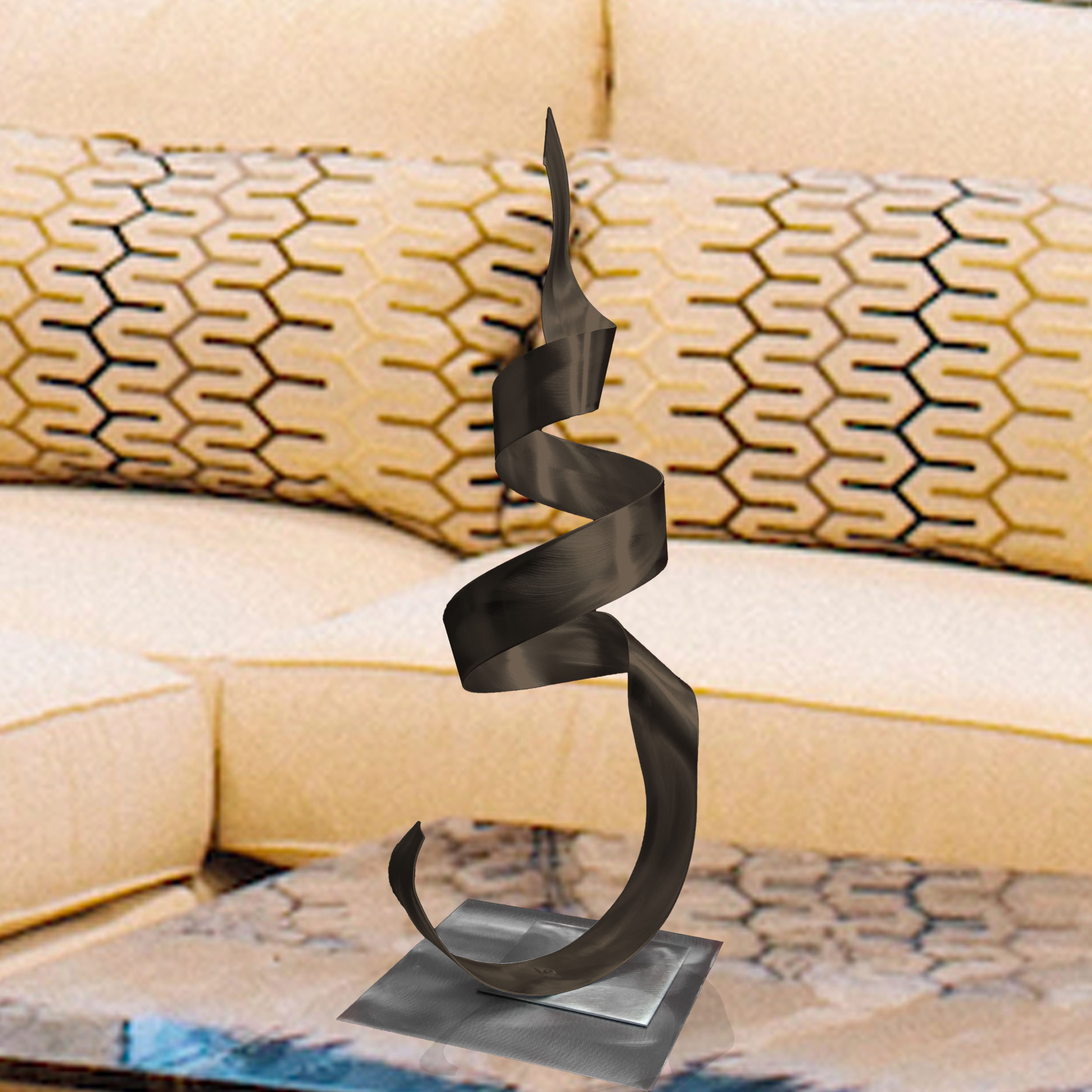 Phoenix Bronze Metal Sculpture Art, Abstract Contemporary Modern