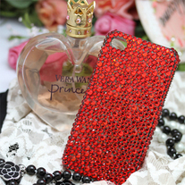 New Bling Bling Crystal All Red Rhinestones iPhone 4/4S Case (#683)