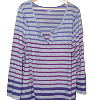 Lane Bryant Striped Henley Sz 26/28