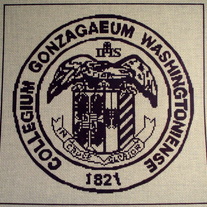 Gonzaga College High School Seal Pillow on 13 Mesh