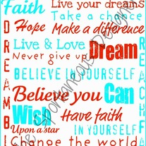 Inspirational subway art digital file {Red & light blue}