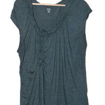 ANA by JCPenney Heather Blue Top 3x
