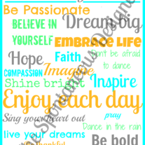 Live laugh love inspirational subway art digital file