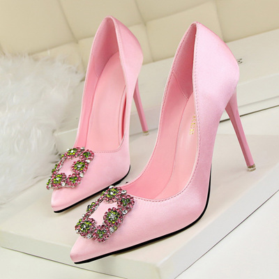 Sexy rhinestone high heels shoes f8772