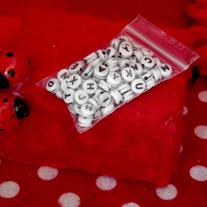 Alphabet beads.