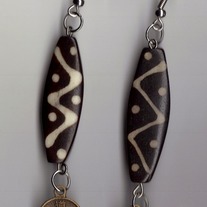 Horn and Brass Lucky Charm Earrings *On SALE*