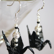 Origami Earrings - Black