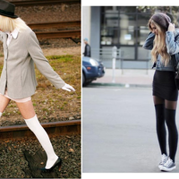 Faux Thigh High Tights - Thumbnail 4