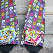 Neon Patterned Rosettes Camera Strap Cover