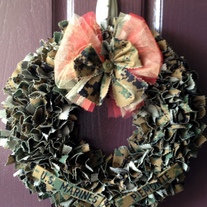 USMC Woodland Cammie Wreath WITHOUT Nametapes