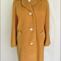 Vintage 60s Long Wool Camel Coat