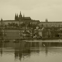 Prague Castle in Sepia // Individual Print