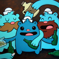 "3 Sailor Bears" - Kill Taupe