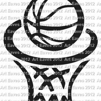 Basketball and Hoop Vinyl Decal
