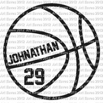 Personalized Basketball Vinyl Decal Customized It with Your Favorite Players Name and Number