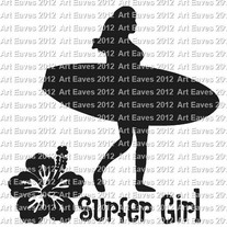 Surfer Girl Vinyl Decal Great For Cars, Laptops, Walls and More