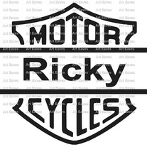 Personalized Harley Davidson Symbol Vinyl Decal