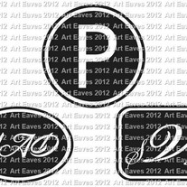 Framed Monogram Vinyl Decal