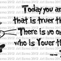 Dr. Seuss Cat in the Hat and Quote 2 Vinyl Decal