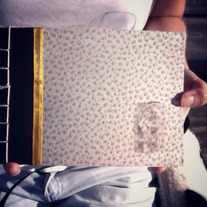 Handmade Photoalbum (FABRIC AND LEATHER))