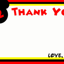 Mickey Mouse Thank You Cards