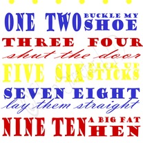 One Two Buckle My Shoe Print