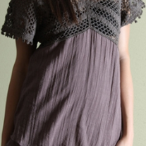 Mocha Crochet Top