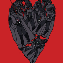 Darth Vader Heart, 5x7 print