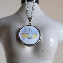 necklace. retro trailer