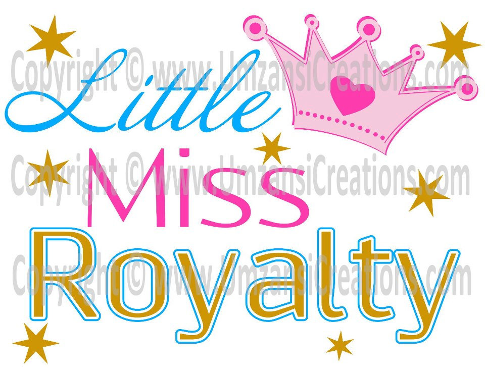 Diy Printable Little Miss Royalty Iron On Transfer Png Digital Image Sold By Bottle Caps By Maddie Zee On Storenvy