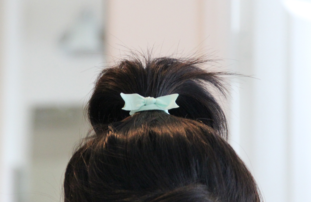 Elastic Hair Tie Tangerine Plum Set Of 4 Foldover Elastic