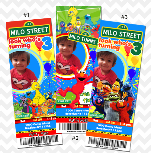 sesame street invitations on storenvy