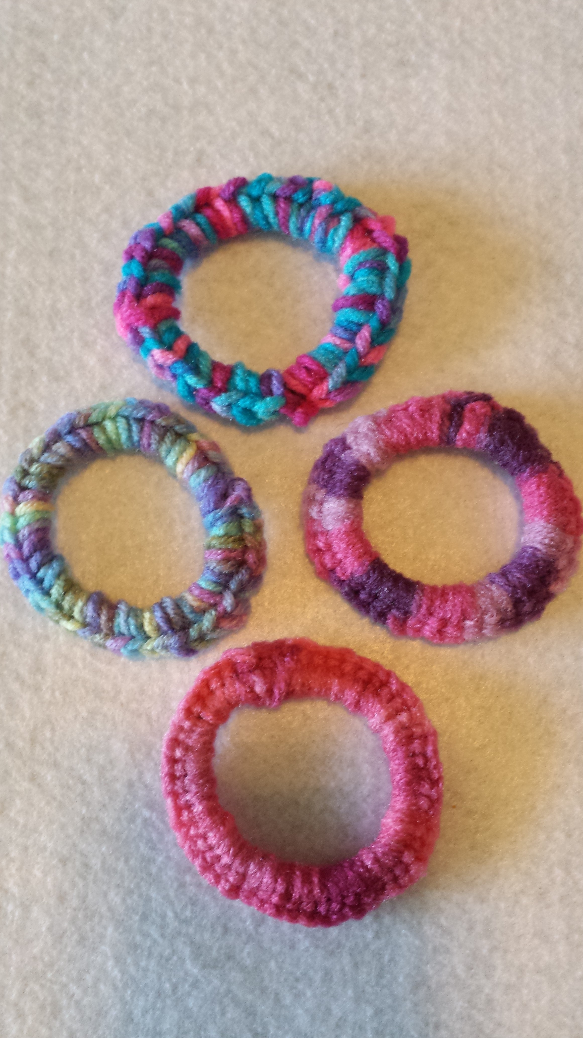 4 Piece Crocheted Hair Ties Set 4 Willow Lux Creations Online