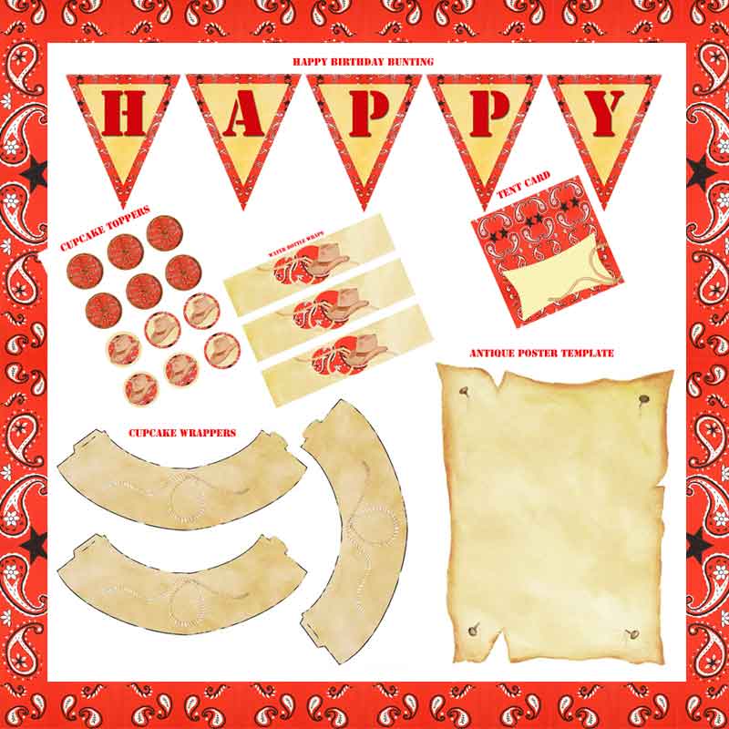 Just Paint It by Colleen | Cowboy Party Printables | Online Store