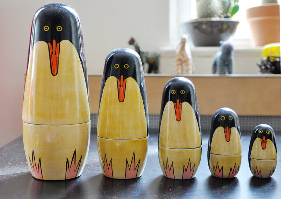 janod penguin russian dolls