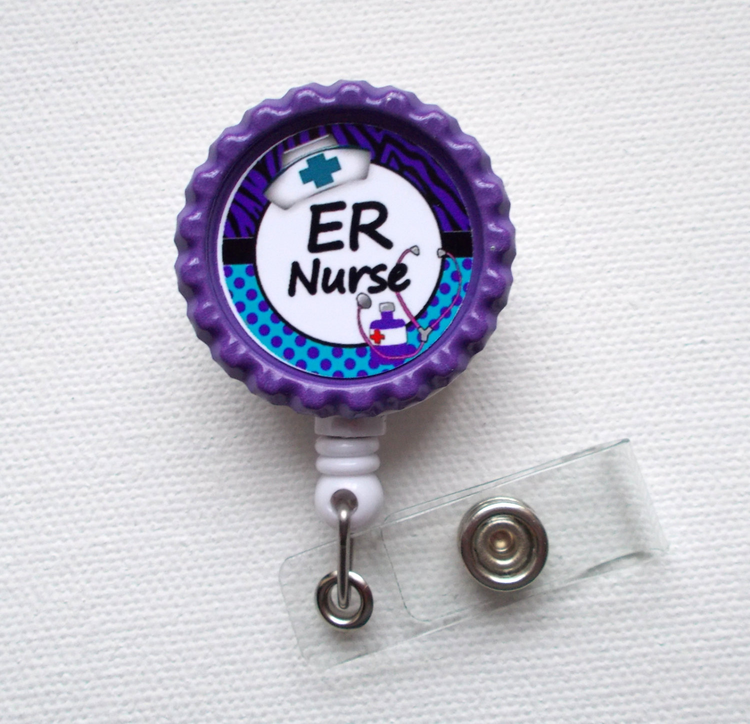 The Badge Shack ER Nurse Name Tag Badge ID Badge Holder Badge
